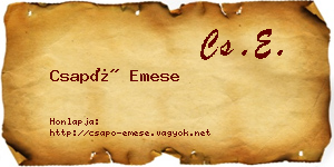 Csapó Emese névjegykártya